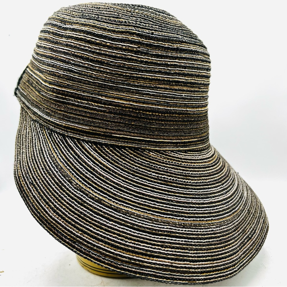 Wide Brim Visor/Hat Adjustable. No Brim In Back